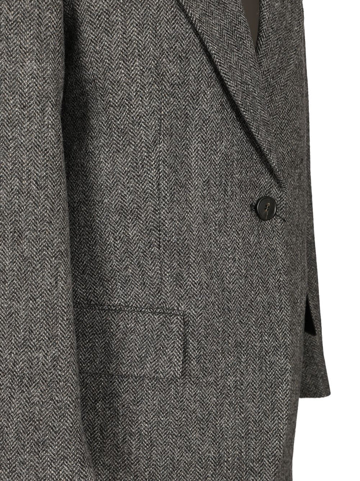 Weekend Max Mara Oversized Wool Blazer Jackets - Grey | ec72e675a24297f198e6d64c9c2afc841e43f535