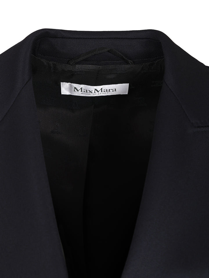 Max Mara Double-Breasted Wool Blazer Jackets - Blue | 1e73ca90dc66c7109283d3f2b5a71249b0209aa3
