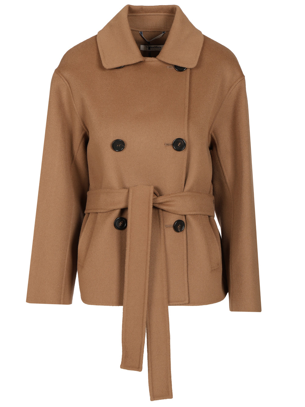 'S Max Mara Double-Breasted Coat In Double Wool Jackets - Beige | 4bbd2716fe288a6b134d4ddc343d95803f5be696