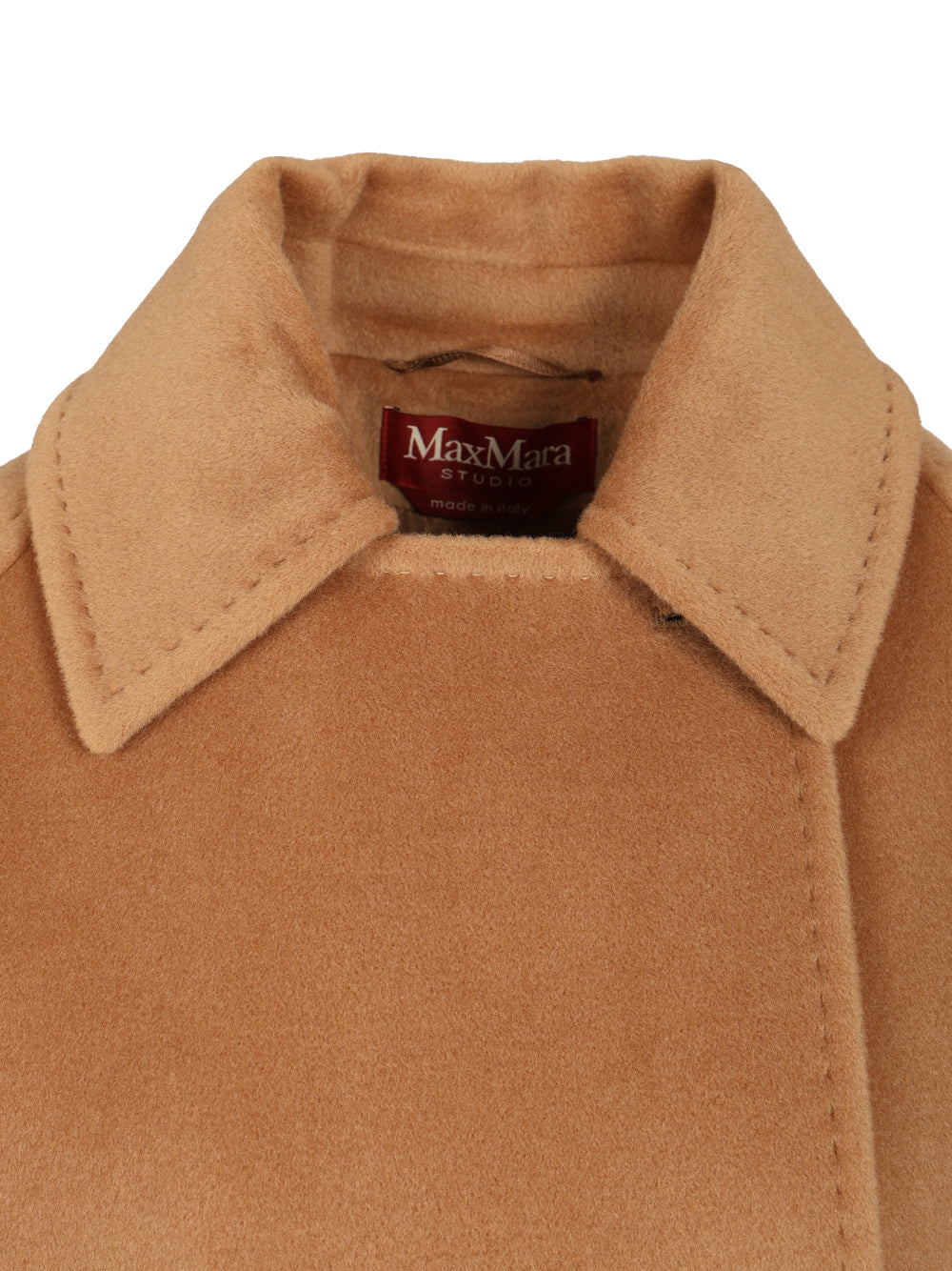Max Mara Studio Double-Breasted Wool Pea Coat Coats - Beige | b168378d6f71ab2102a22c392a3793829da78285