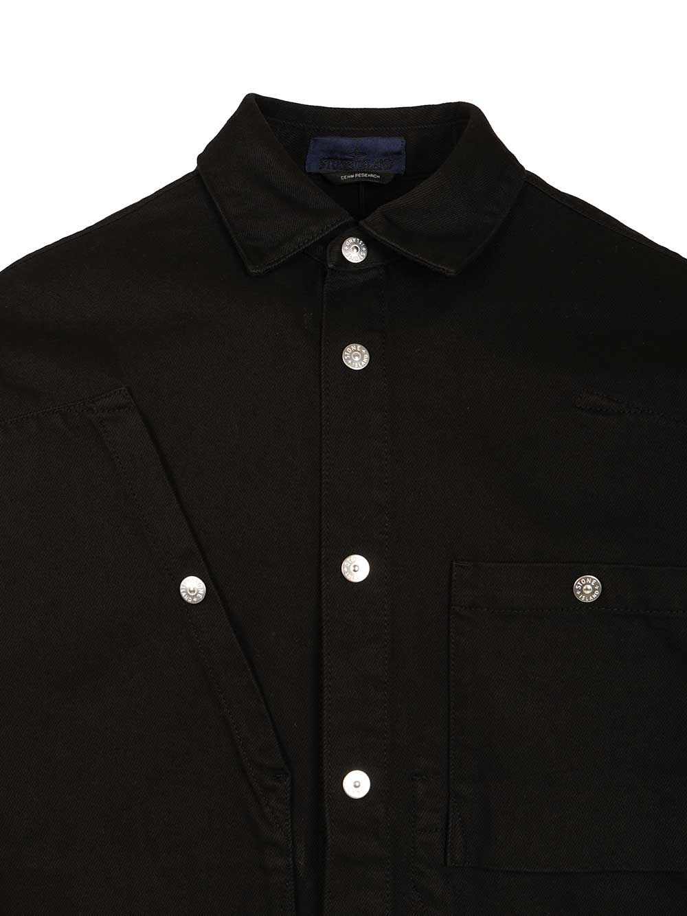 Stone Island Denim Shirt Jackets - Black | af12d1cd521c258a462b43ded63c66cc5988d090