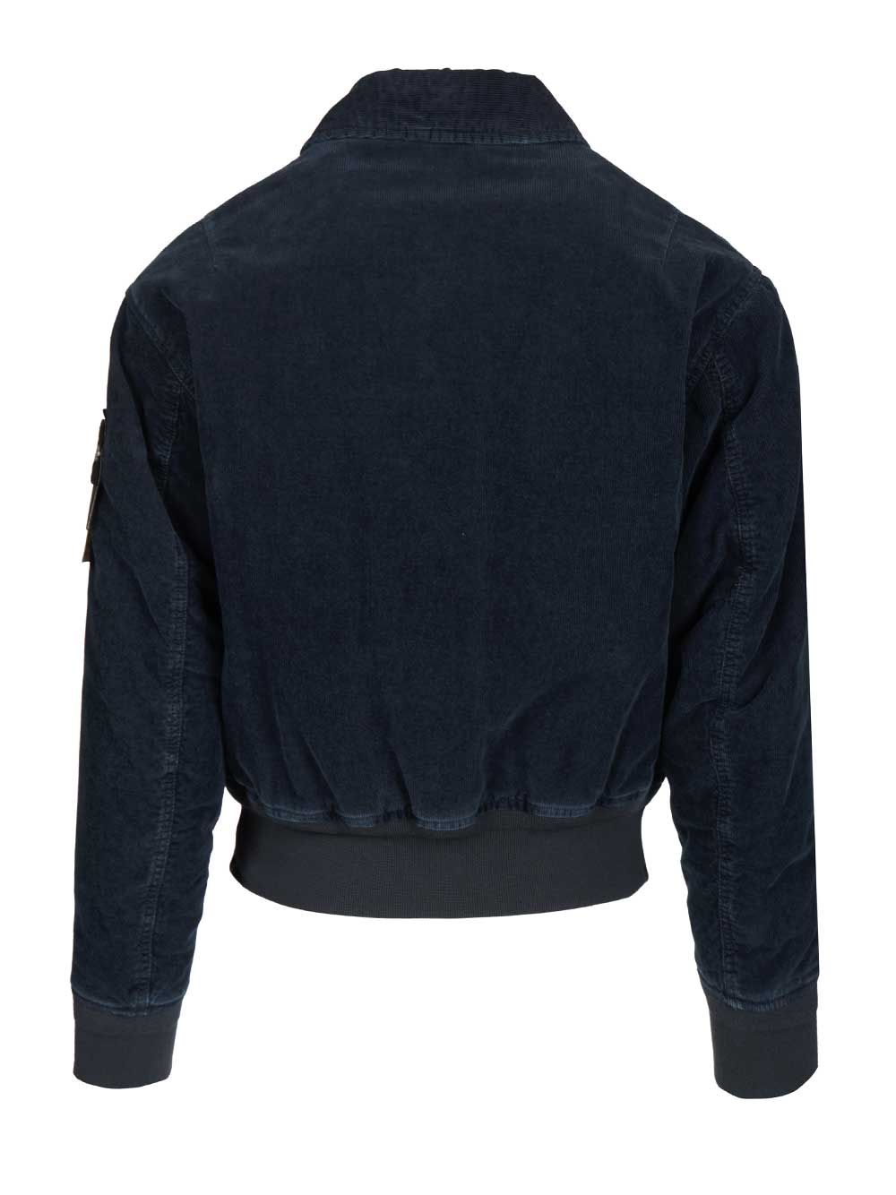 Stone Island Corduroy Bomber Jacket Jackets - Blue | ec60253777b888baa02b1444e1dca64b0d159b83