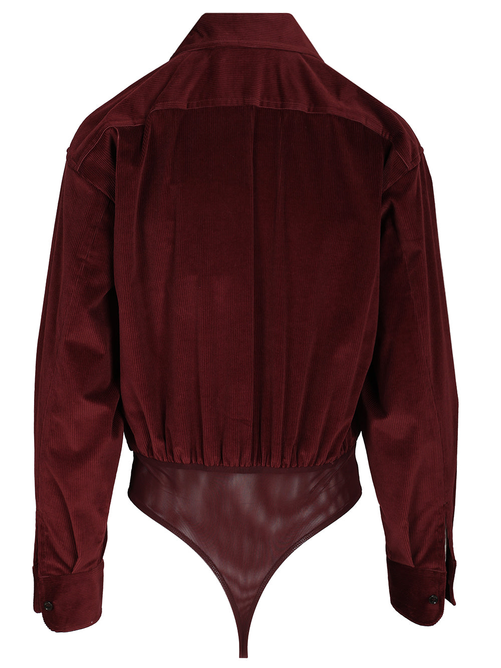 Max Mara Velvet Shirt Bodysuit Shirts - Bordeaux | 9191a158f61a2e9b9f73f94943f6a6a46ebeb423