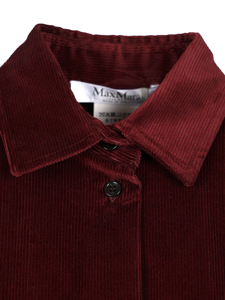 Max Mara Velvet Shirt Bodysuit Shirts - Bordeaux | 502854e815bbba345a7f06ce06c633d05ea695d4