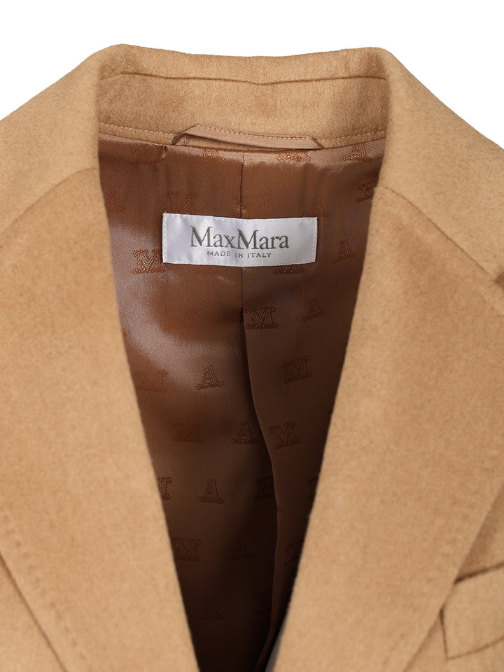 Max Mara Camel Drap Blazer Jackets - Beige | 68c62233442602bd3500254c0de07592a070a115