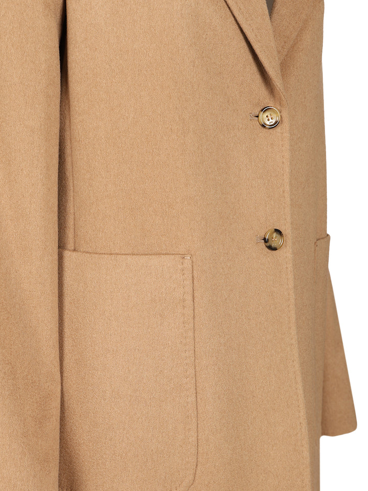 Max Mara Camel Drap Blazer Jackets - Beige | c37640587b3cb942556d289845d8554daabe7275