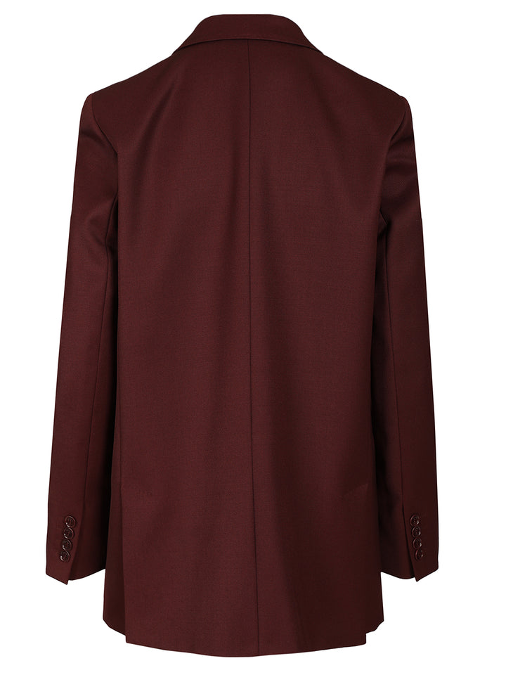 Max Mara Double-Breasted Wool Blazer Jackets - Bordeaux | 9767c37ea989051349c0a4df9a6b3a7b172fdd66