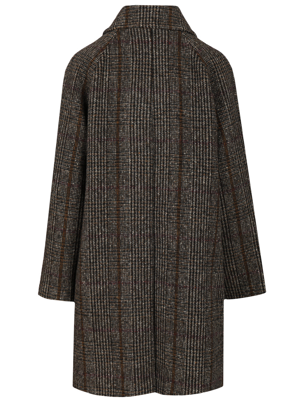 Weekend Max Mara Prince Of Wales Wool Midi Coat Coats - Brown | 2e22cab8712cddd33fc01587e6391b47cc1c0a58
