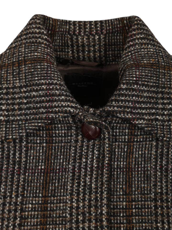 Weekend Max Mara Prince Of Wales Wool Midi Coat Coats - Brown | d1aafb35dbde0d342fe49ea0af9d5961febb0f10