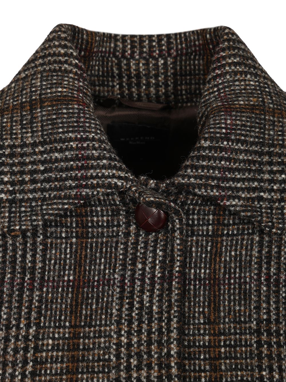 Weekend Max Mara Prince Of Wales Wool Midi Coat Coats - Brown | 360f380e9cd32c281ae7c593d41a9bebfca0d38b