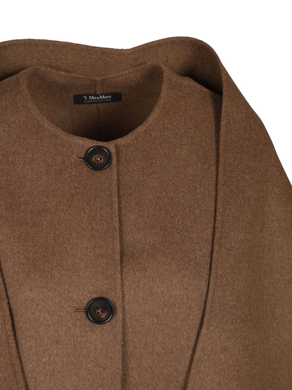 'S Max Mara Short Jacket With Scarf Jackets - Brown | d3bbca189e5b0e0d3d1a6ca8cde7cc57433f24b4