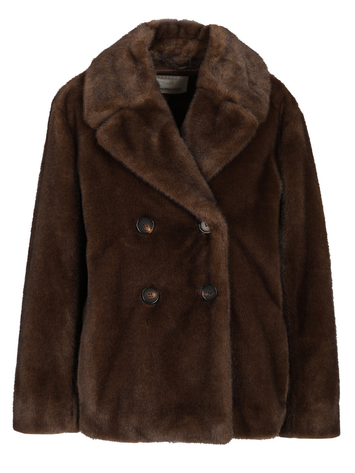 'S Max Mara Double-Breasted Jacket Coats - Brown | 0d46d755f949e3fc89061e1ab0d7781859335a62