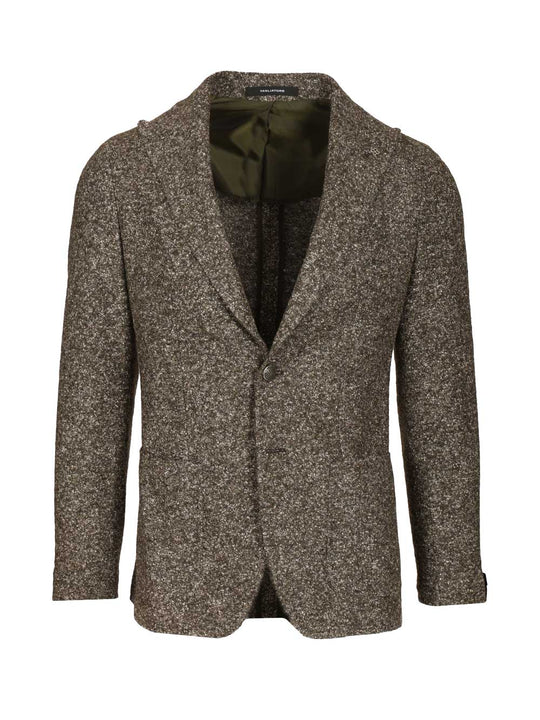 Blazer In Wool And Silk Jersey Jackets Green