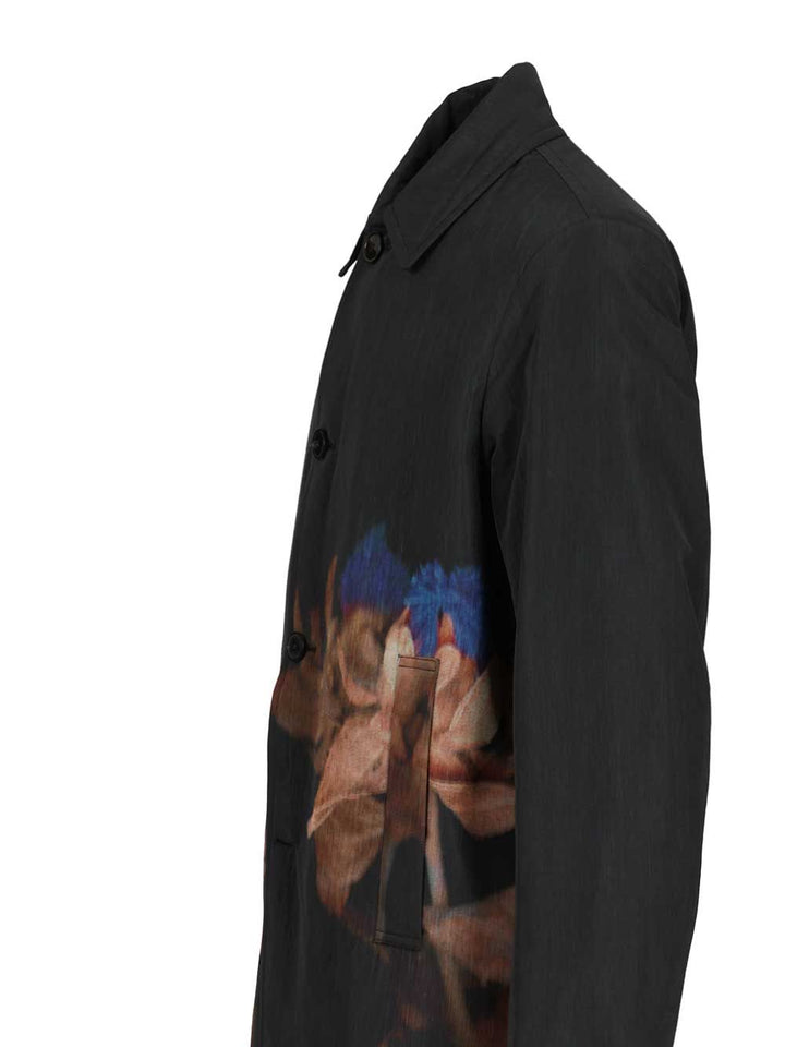 Dries Van Noten Printed Wool-Blend Coat Coats - Black | ebb53ec7bd420802c19627e74f8f2e0d5c2ef4cc