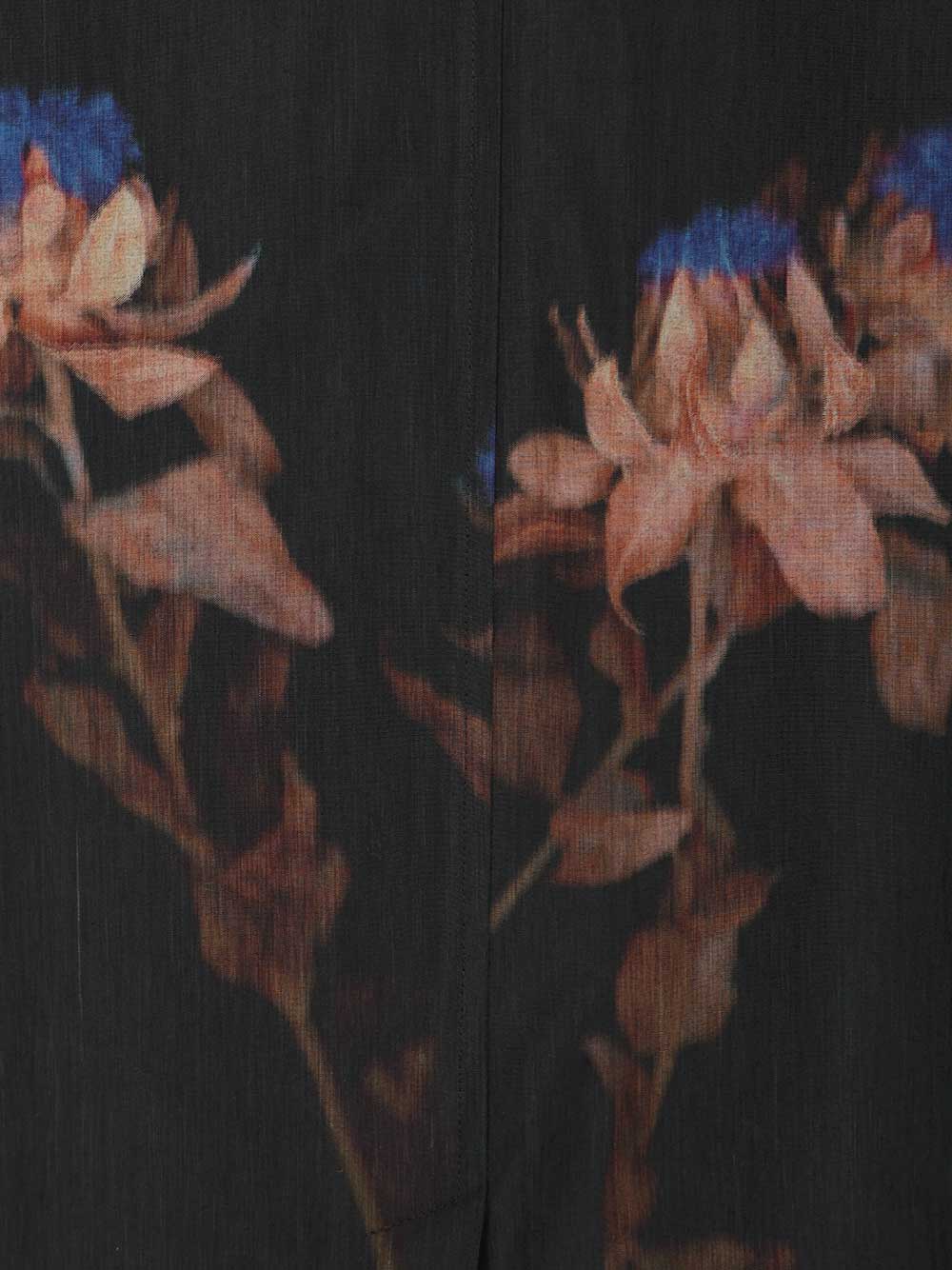 Dries Van Noten Printed Wool-Blend Coat Coats - Black | 4114f7b28902b589e6a7655f5772b1222f63ce69