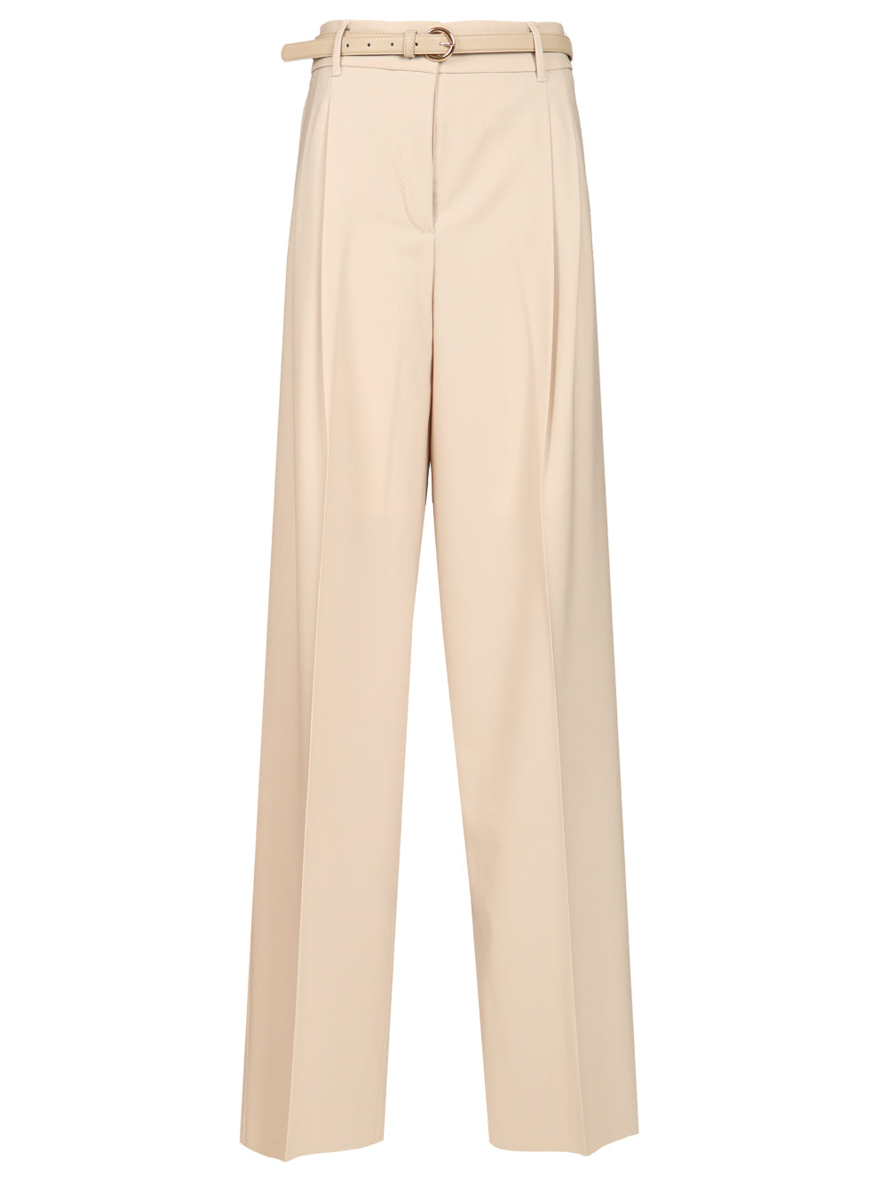 Max Mara Studio Wool Twill Trousers - White | 9b4d36b73ac3c2764f6bff948a3269f802baa17e