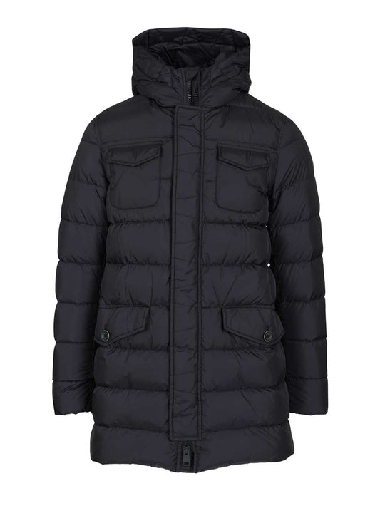 A-Shape Parka In Chamonix Nylon Jackets Blue