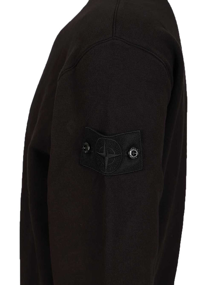 Stone Island Crew Neck Sweatshirt Sweatshirts - Black | b777f9da0129e33b6d0ff411b97034036f4167c9