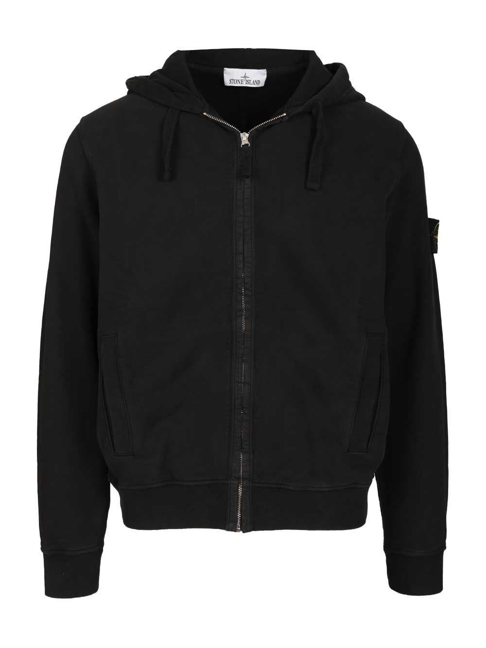 Stone Island Zip-Up Sweatshirt Sweatshirts - Black | 4b03799f551b6a2c47c51de476a1b6bf9d88521e