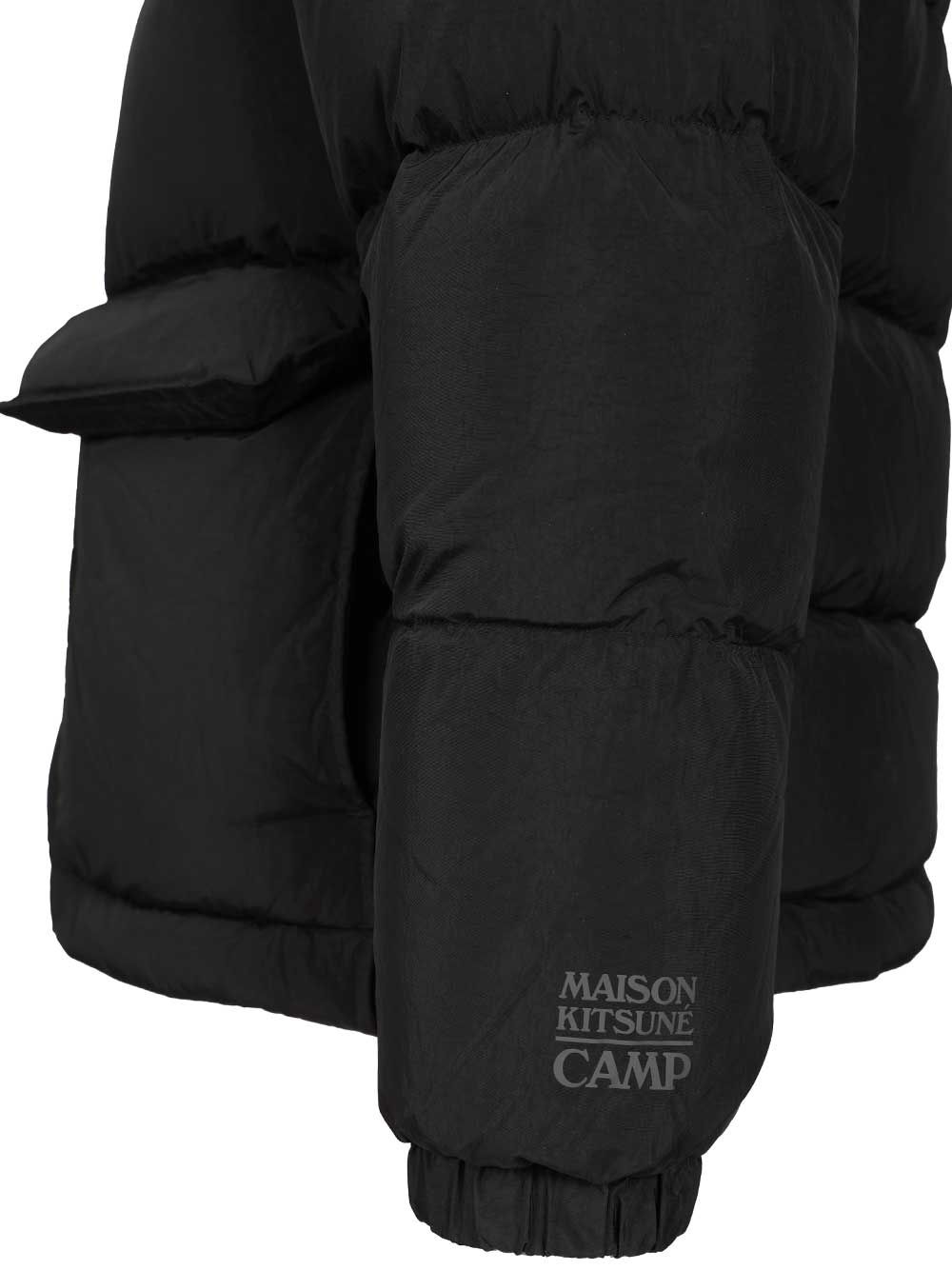 Maison KitsunÉ Lightweight Quilted Down Jacket Jackets - Black | 6c27165165cb76691afc542e0c88b1acfb7877ce