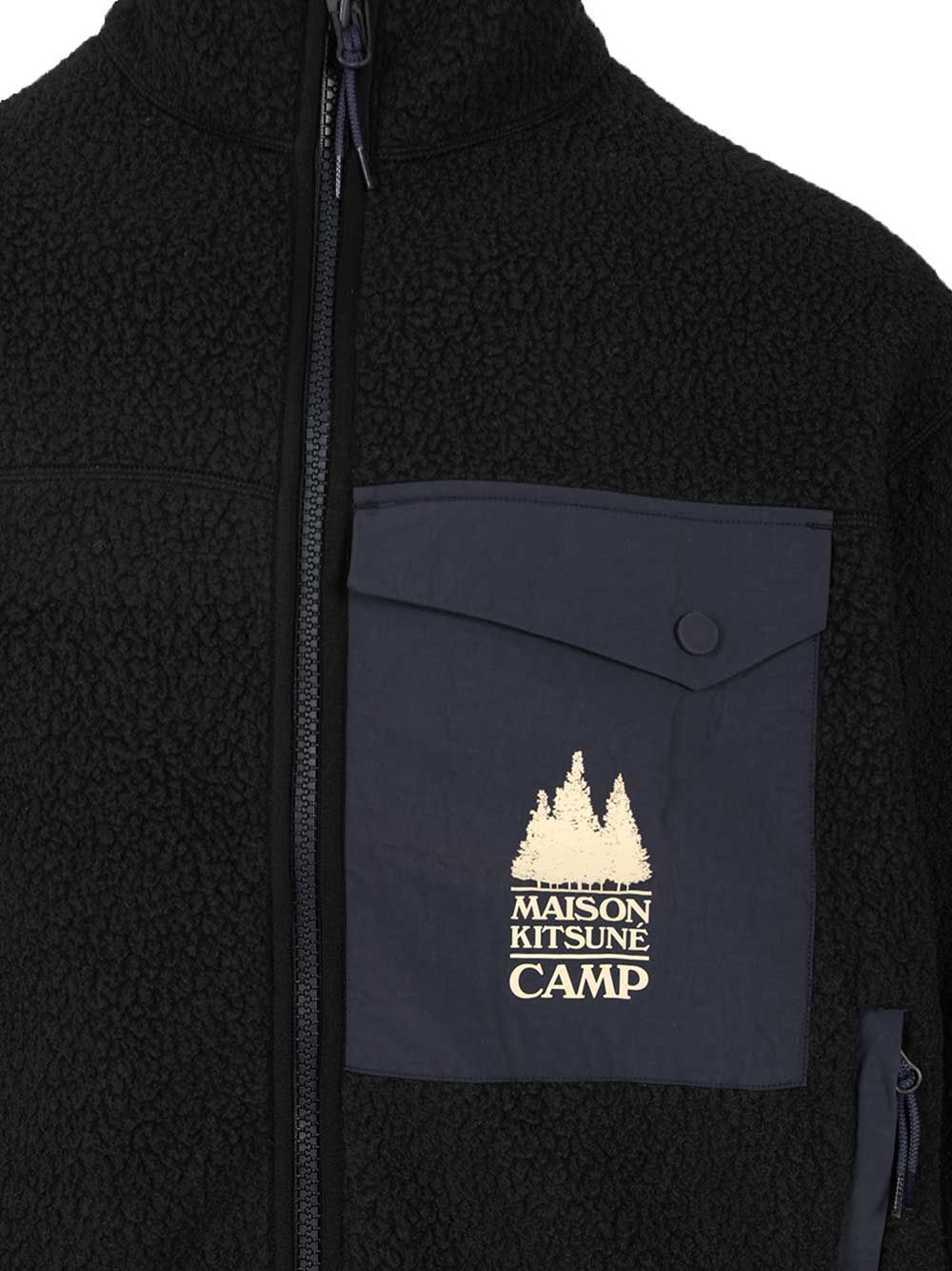 Maison KitsunÉ Fleece Jacket Jackets - Black | 176384d6b054bce821a5050c7bdf3eede04bfb77