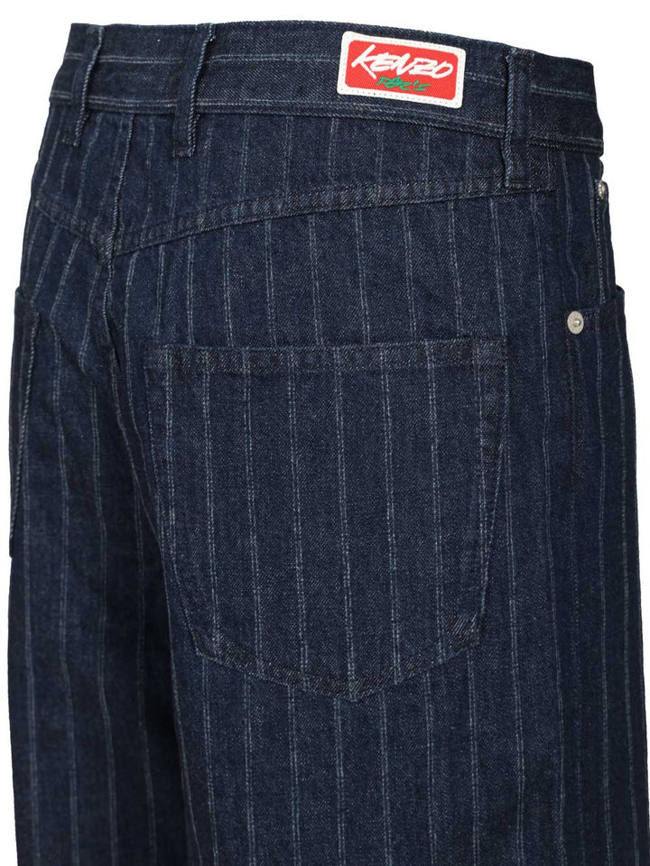 Kenzo Kenzo X Futura 2000 Cuffed Jeans - Blue | 527dc6a96c8ca92d2a9262a281985924a04950a1