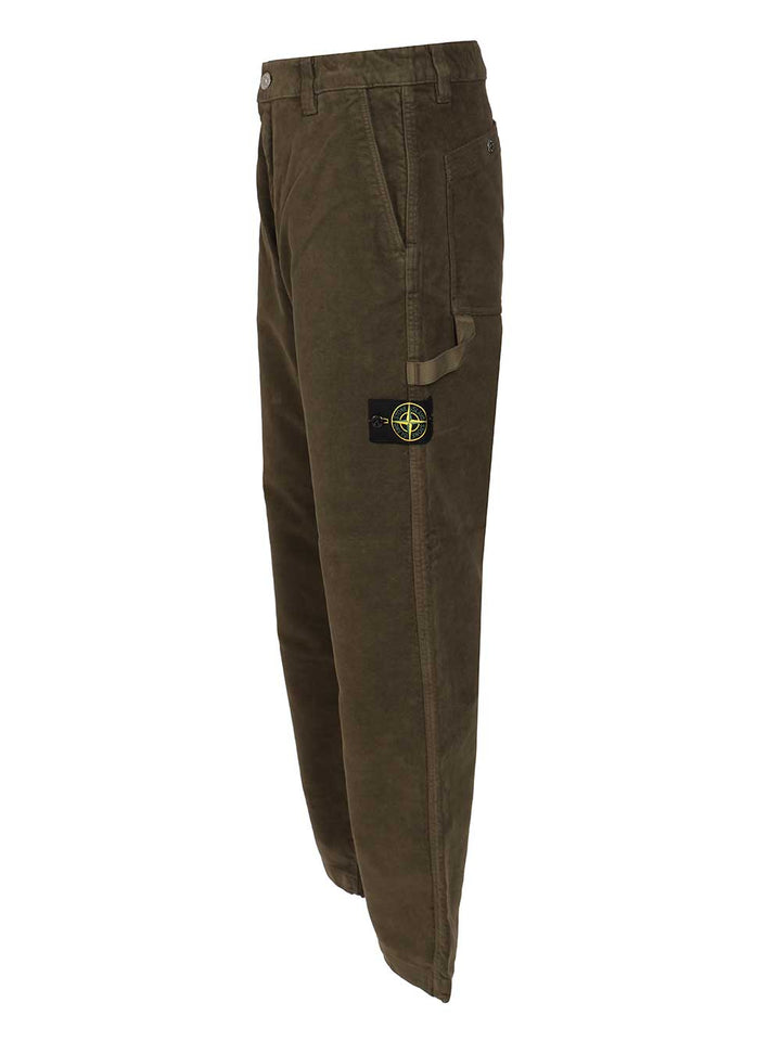 Stone Island Cotton Trousers - Green | b21501ced62af46bdb32a3f1ea62a0d3cf0804a9