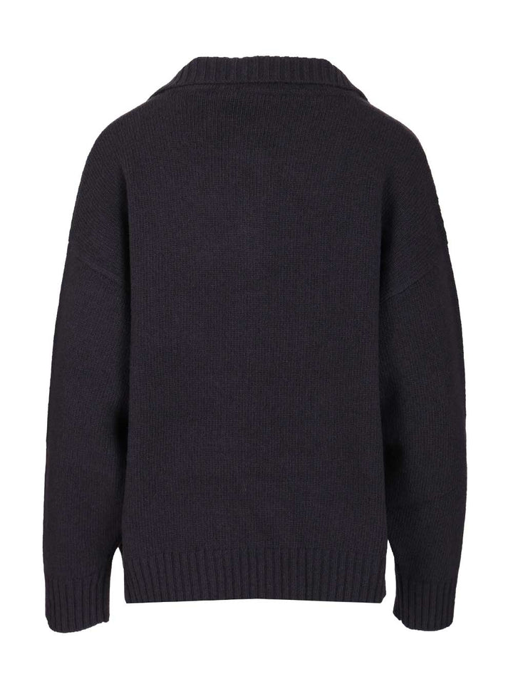 Weekend Max Mara Wool Yarn Polo Shirt Knitwear - Blue | 5506199afc7305520e9fb2d97676dc881f42fd8b