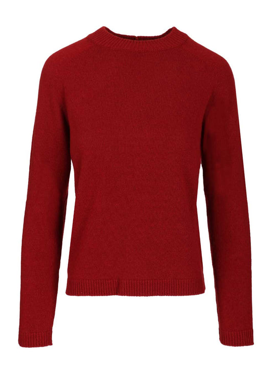 Crew Neck Sweater Knitwear Red