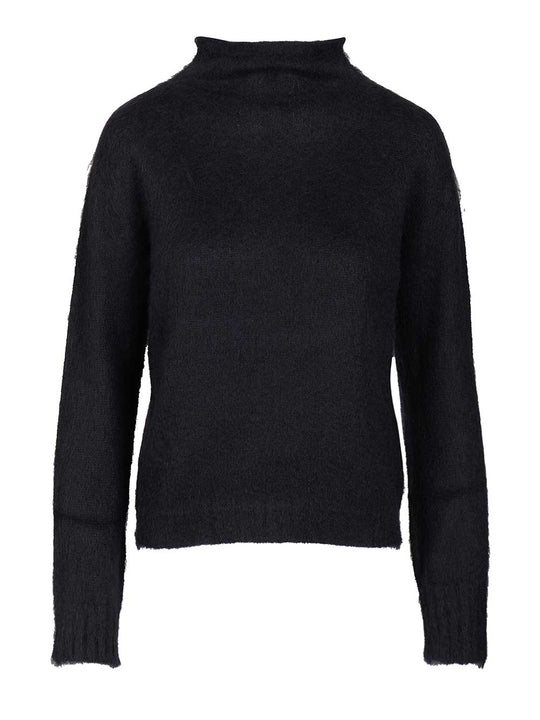 Mohair Blend Turtleneck Sweater Knitwear Blue