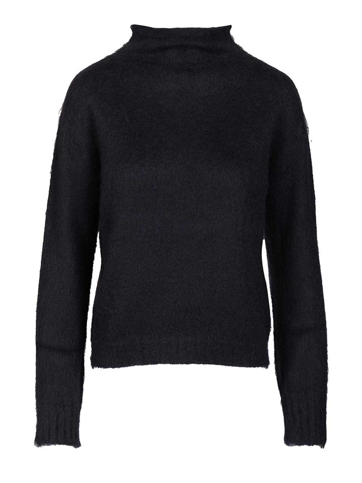Max Mara Studio Mohair Blend Turtleneck Sweater Knitwear - Blue | f3f09243051a888add8343049983235b6b9e748f
