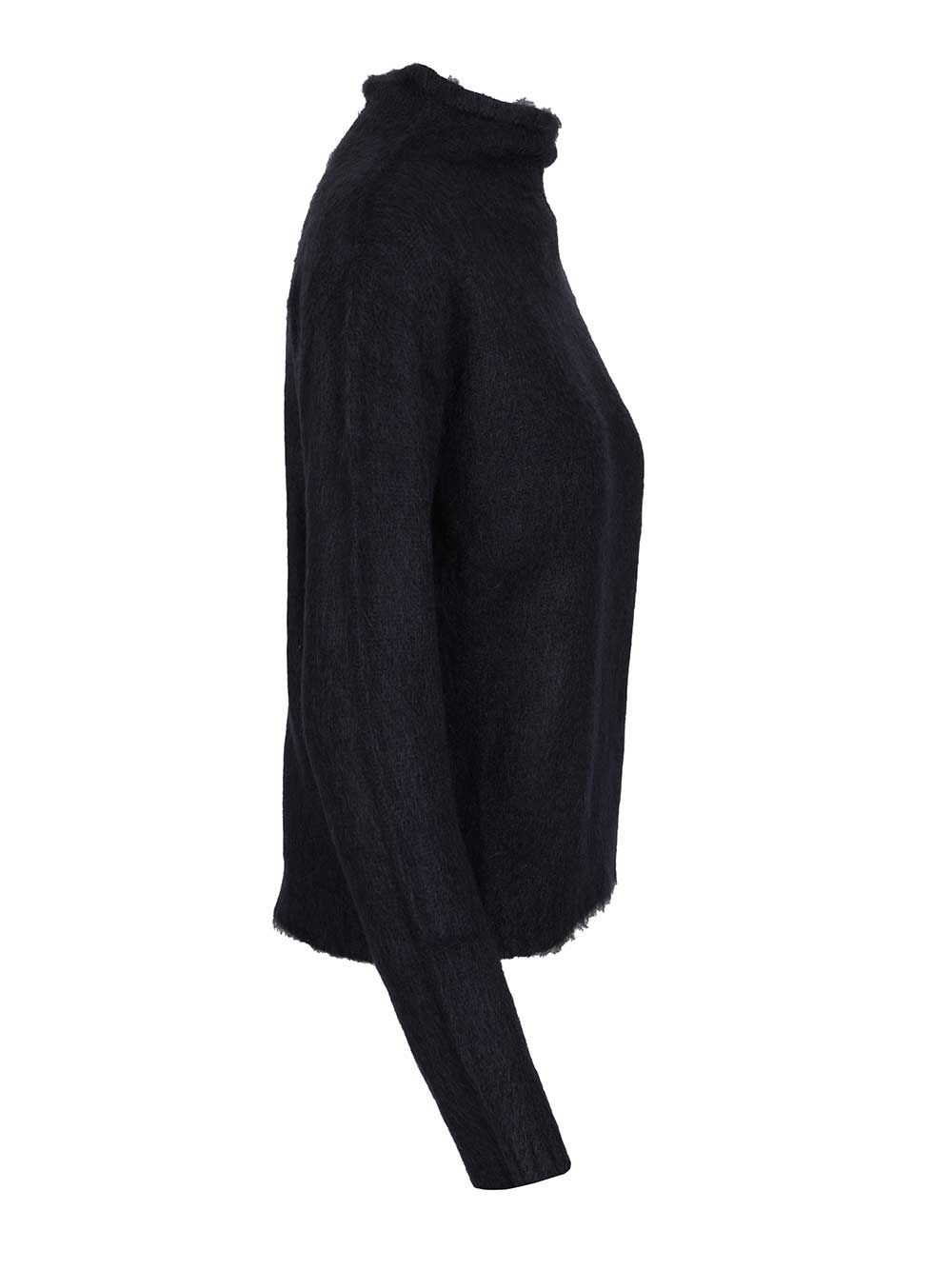 Max Mara Studio Mohair Blend Turtleneck Sweater Knitwear - Blue | 7355809d589a8a059f087b65d8fb74e5209911b3