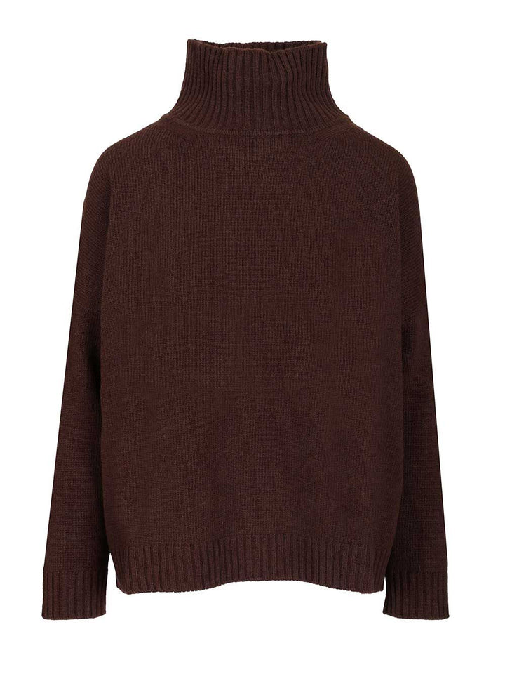 Weekend Max Mara Wool Turtleneck Sweater Knitwear - Brown | 09e3680ff4209b698e766cfa9e3b56e878eda0d4
