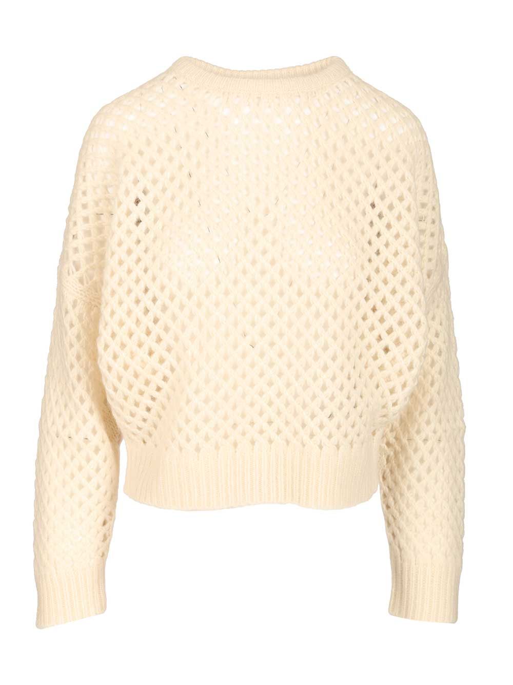 Max Mara Cashmere And Silk Sweater Knitwear - White | a11e4541d33aa38a23a38743c4455bbaf75c04fc