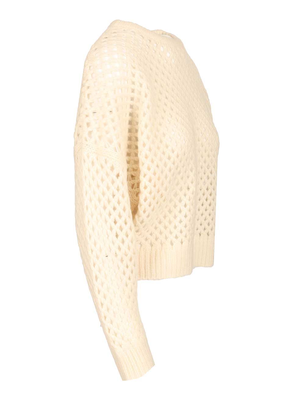 Max Mara Cashmere And Silk Sweater Knitwear - White | 739f5d70b849fd0808a9a4ea5d98ccfd379af8fe