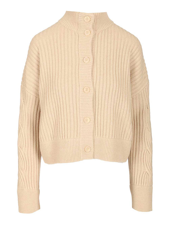 Wool And Cashmere Cardigan Knitwear Beige