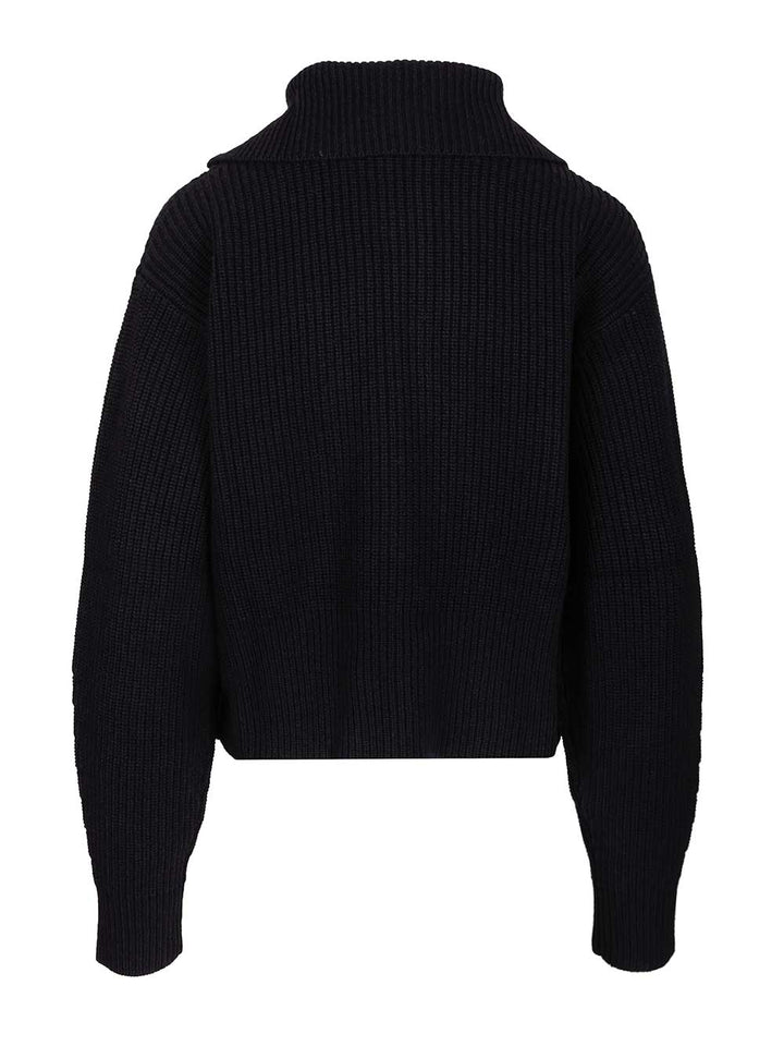 Max Mara Zip-Up Sweater Knitwear - Blue | 59e885340d4ba4468d6c70e4ed46032e05e15b9f