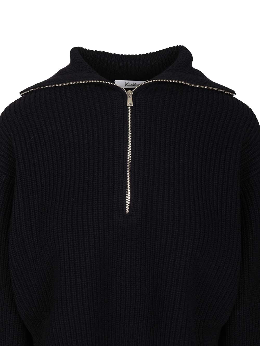 Max Mara Zip-Up Sweater Knitwear - Blue | 1ef9ffced8595b96afa6c0dcb26054e2bd8fd608