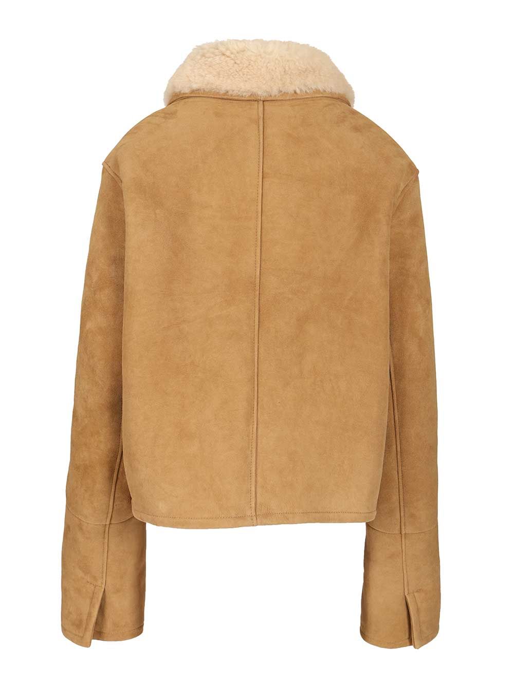 Ami Sheepskin Jacket Jackets - Brown | e1ba95e4a8234c40891cd4171a627f99e182cccb