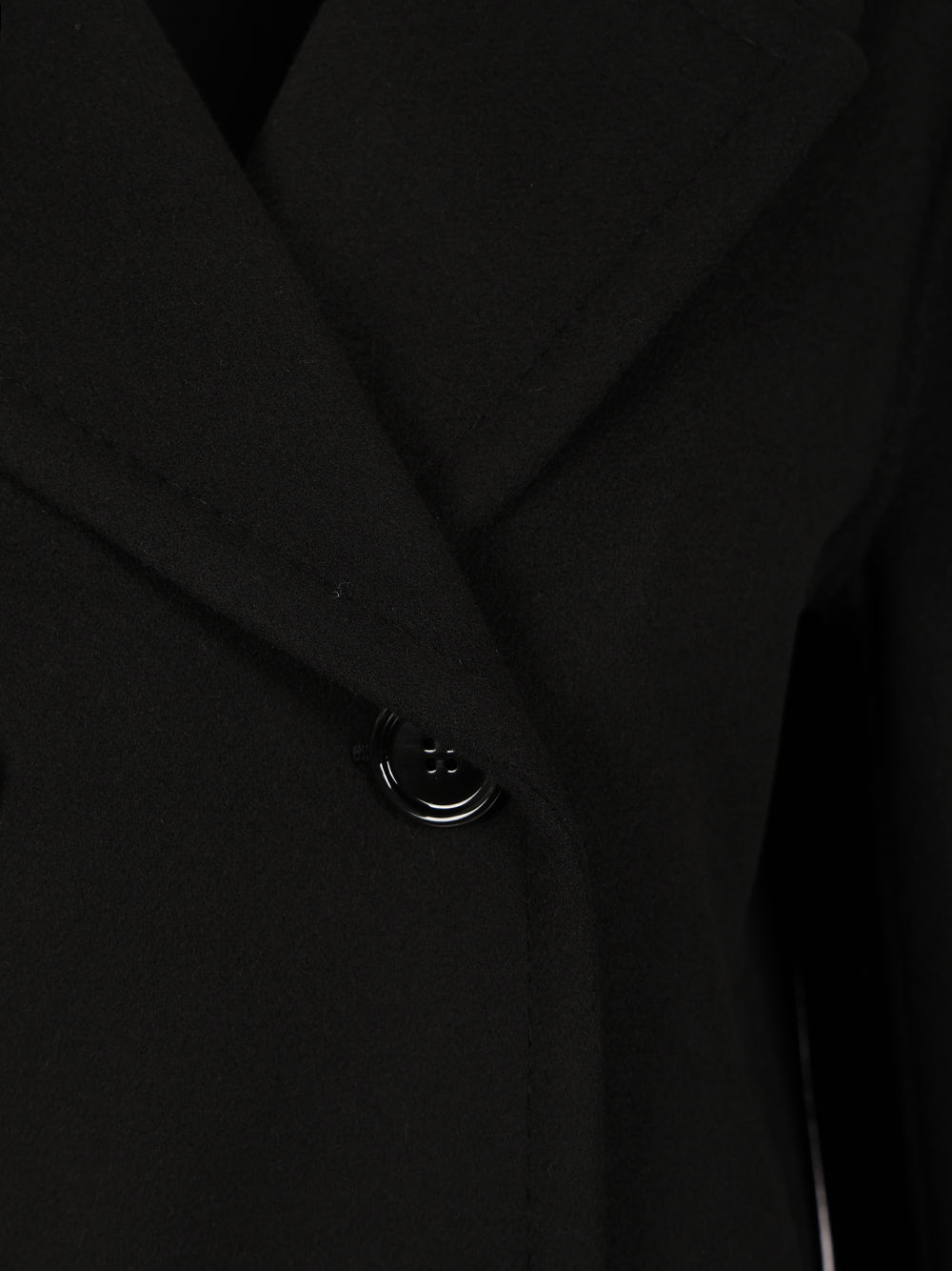 'S Max Mara Wool Drap Pea Coat Jackets - Black | 8f260918413f9b1ad30059849d7bfe3754593d46