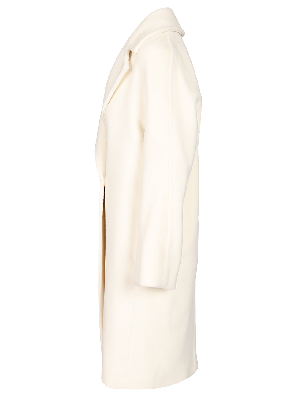 Max Mara Studio Double-Breasted Coat Coats - White | e8a5614d0bf02b22c80373a020adef3131c0cfa3