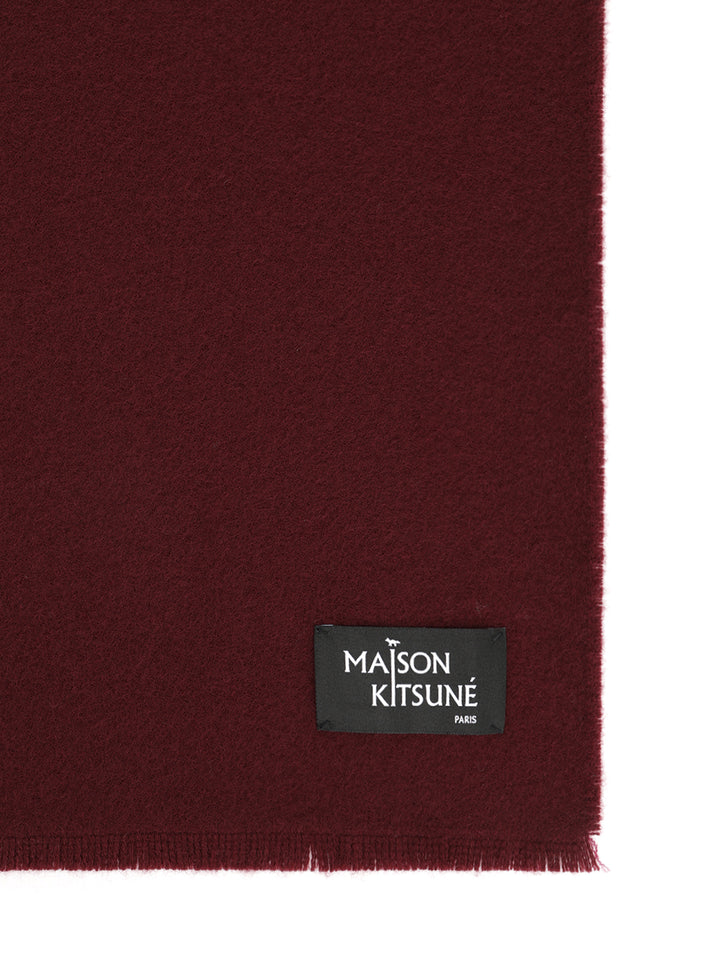 Maison KitsunÉ Wool Scarf Scarves And Foulards - Bordeaux | 375311da2c83e9b0f01f9a60b85940bf042c2310