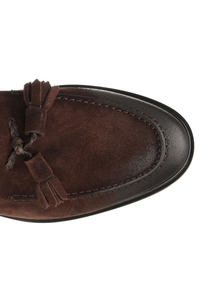 Corvari Suede Moccasin Loafers - Brown | 01176a010f2c725bac19b75c8f968444fffd4913
