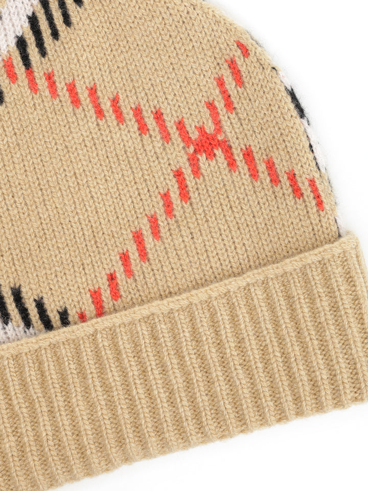 Burberry Check Cashmere Blend Hat Hats - Beige | 7e4b3ce1585ba2fb3724865e4b7f15443391f288