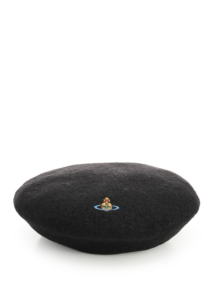 Vivienne Westwood Wool Beret Hats - Black | e969ec0c633b91732d5bc499e536a18822d6ee9e