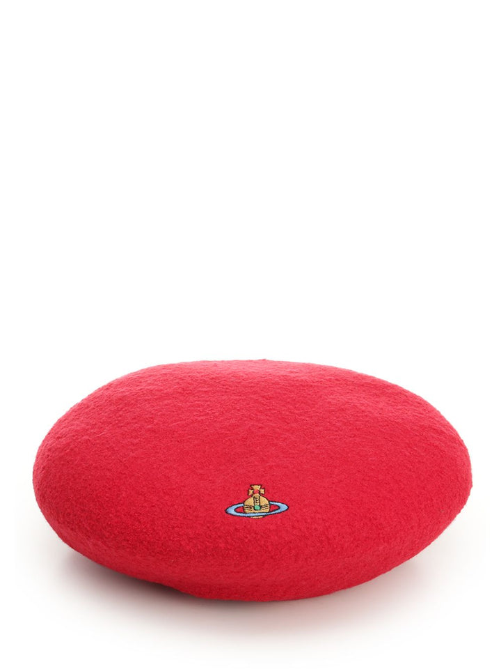 Vivienne Westwood Wool Beret Hats - Red | 280fcb76268fc127b193ddb9c326491e50ff6614