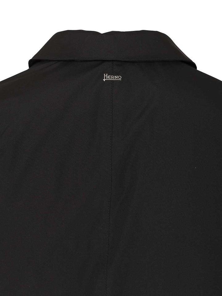 Herno Prometeo Padded Nylon Trench Coat Coats - Black | f7d82d8d460116676b17e989d5ca0181b581b060