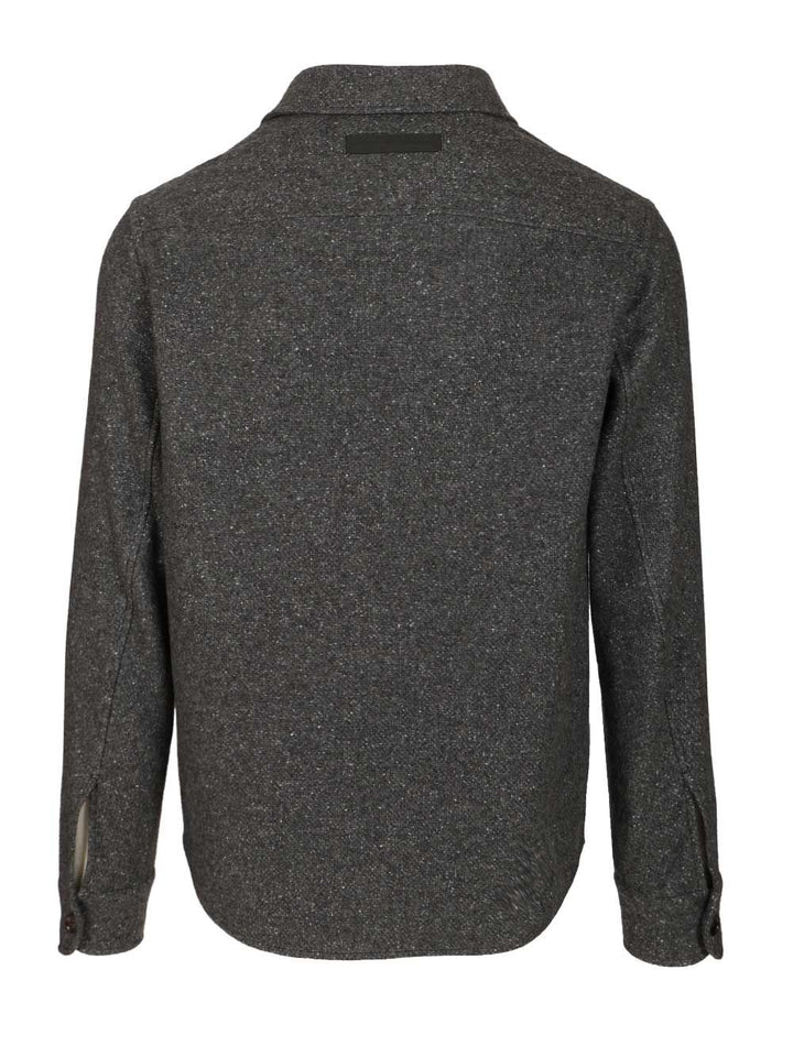 Ermenegildo Zegna Cashmere And Silk Overshirt Jackets - Grey | 0bc5ec1275e5beb3633aca890698b89065d0ca29