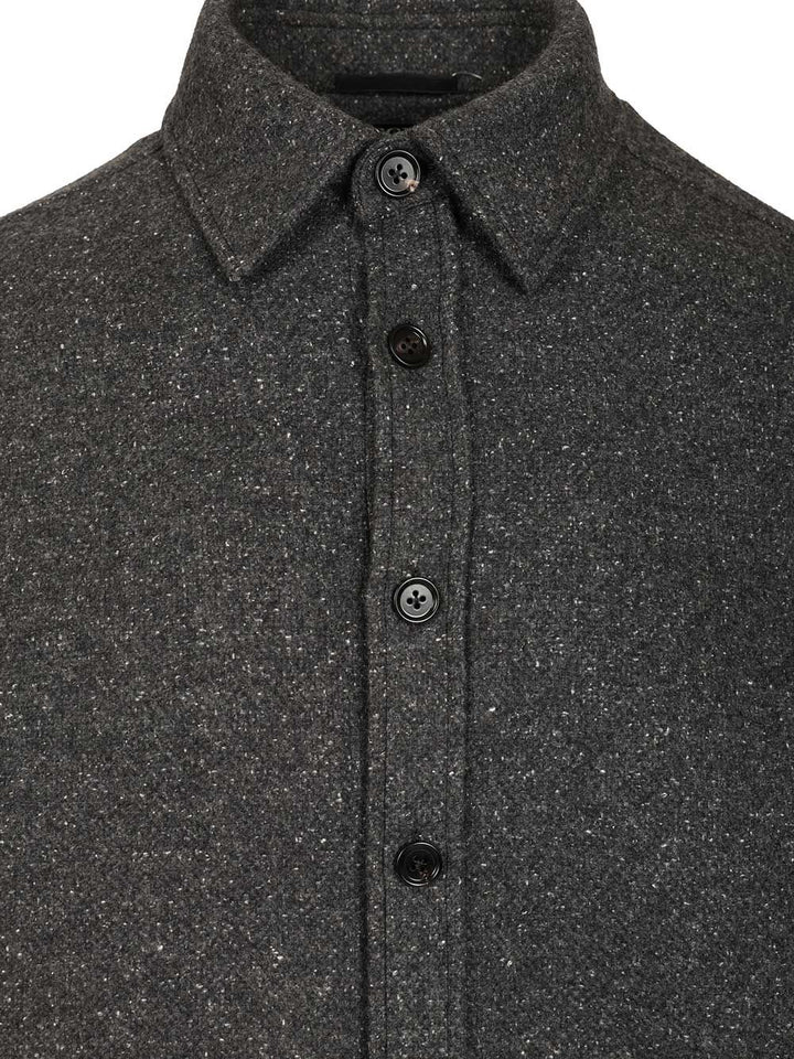 Ermenegildo Zegna Cashmere And Silk Overshirt Jackets - Grey | 6b784d013cffc9dec6dbfcc613e46b3e3e26742c