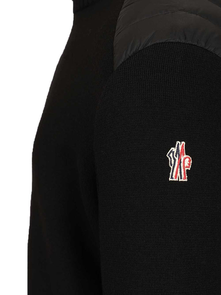Moncler Grenoble Padded Cardigan Knitwear - Black | 5e360ce135c3c9d4c2bb25012b505df5834664eb